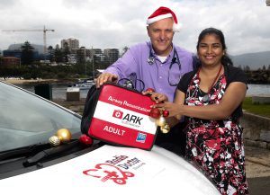 Dr Dusan Babic (L) and Dr Prarthana Packiam (R) from After Hours Home Dr service Radio Doctor Illawarra at Wollongong ready for one of the busiest times of the year